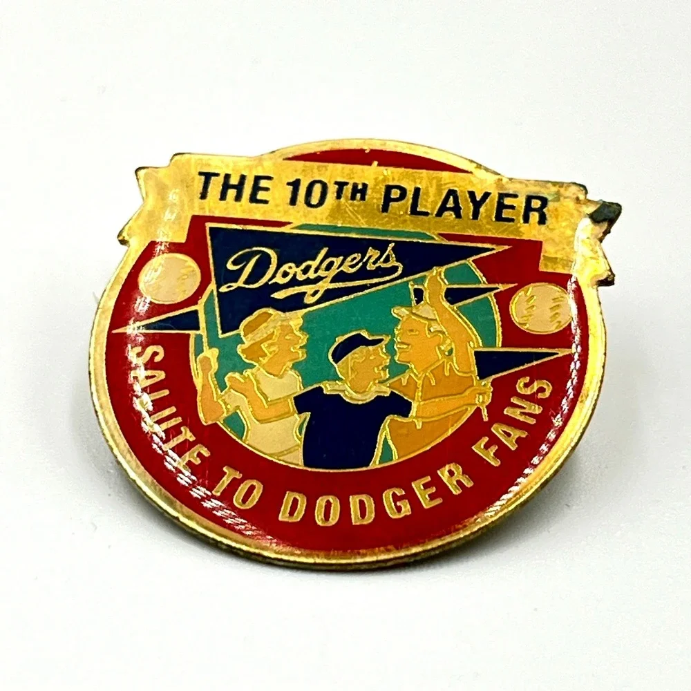 VTG 1992 LA Dodgers Stadium 30th Anniversary Pin Unocal 76 10th Player Enamel